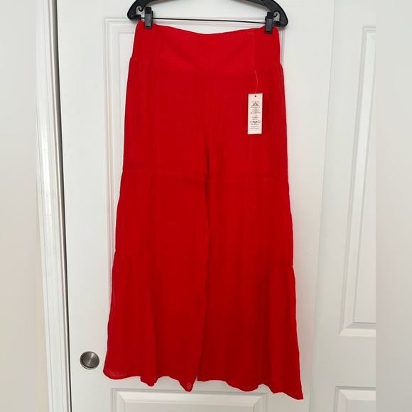 Nanette Lepore Vibrant Red Wide-Leg Pants - Picture 2 of 8
